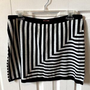 LUX Metallic Striped Knit Mini Skirt
